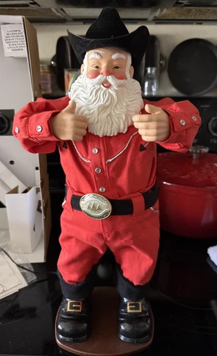 Vtg Holly Jolly Rock Santa Alan Jackson 1992 Holly Jolly Christmas 100% WORKING