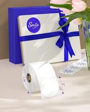 2 Inch Color Printing Thermal Label Stickers, Multi-Purpose Blue Thermal Sticker