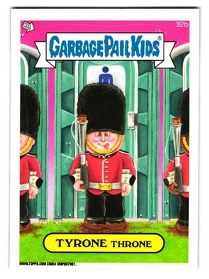 Tyrone Throne Garbage Pail Kids British Royal Guard 2014 Series 1