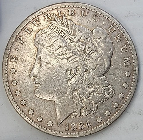 1884-S MORGAN SILVER DOLLAR IN GOOD QUALITY CONDITION, NICE DETAIL