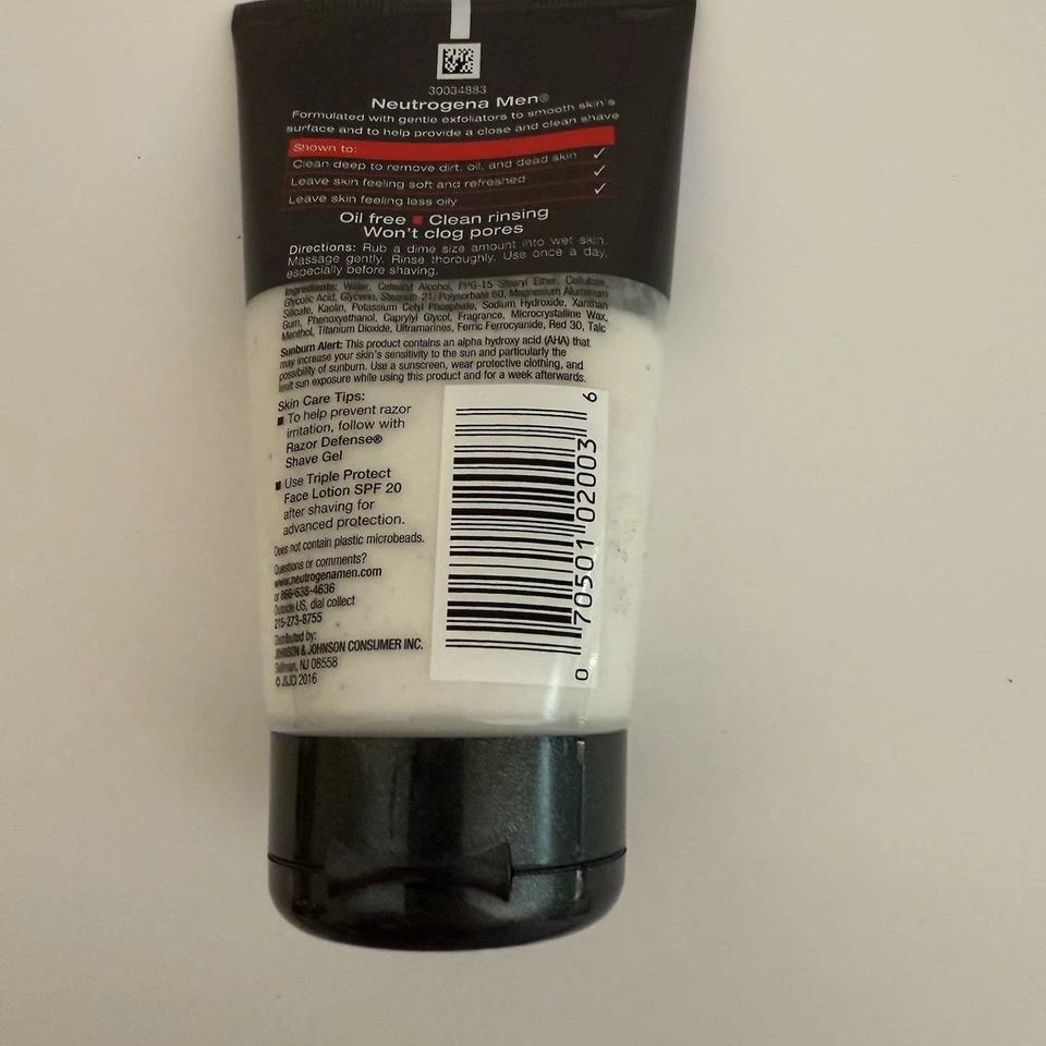 NEW Neutrogena Men Exfoliating Razor Defense Daily Shave Face Scrub Discontinued - Image 2 of 4