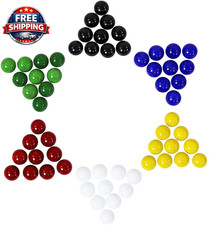 Mega 14mm Solid Glass Marbles - 60 Pieces for Chinese Checkers More