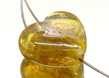 Heart Handmade Lampwork Glass Beads From Murano OOAK Tamara Yarilo Brand 1 Pcs