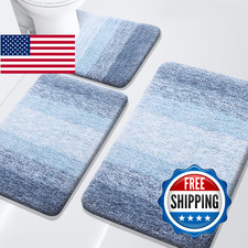 Arotive Bathroom Rugs Set 3 Piece Extra Soft Absorbent Machine Wash Dry Bath Mat