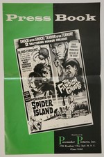 1958 HORRORS OF SPIDER ISLAND / FIENDISH GHOULS MOVIE PRESSBOOK-ORIGINAL-ONE CUT