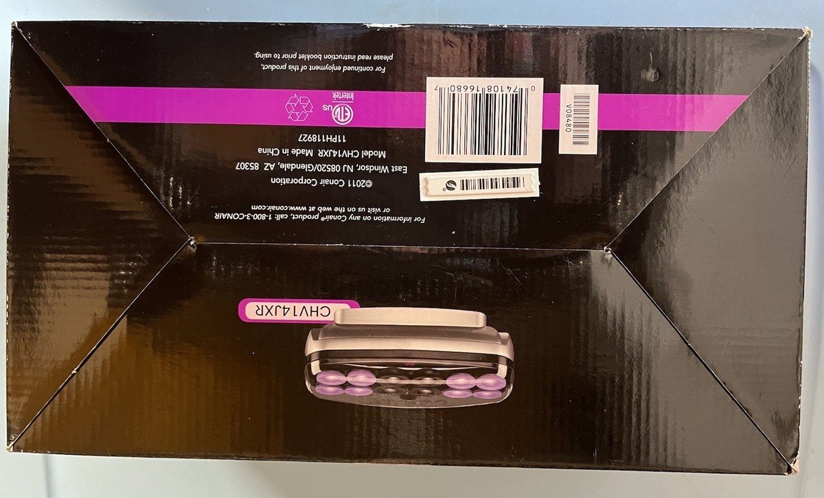 NWT Conair Xtreme Instant Heat Jumbo Roller Set 12 Piece Super Jumbo Curlers Conair Custom Curls & Waves Rollers, 12 Multi-Size Ceramic  main image 3