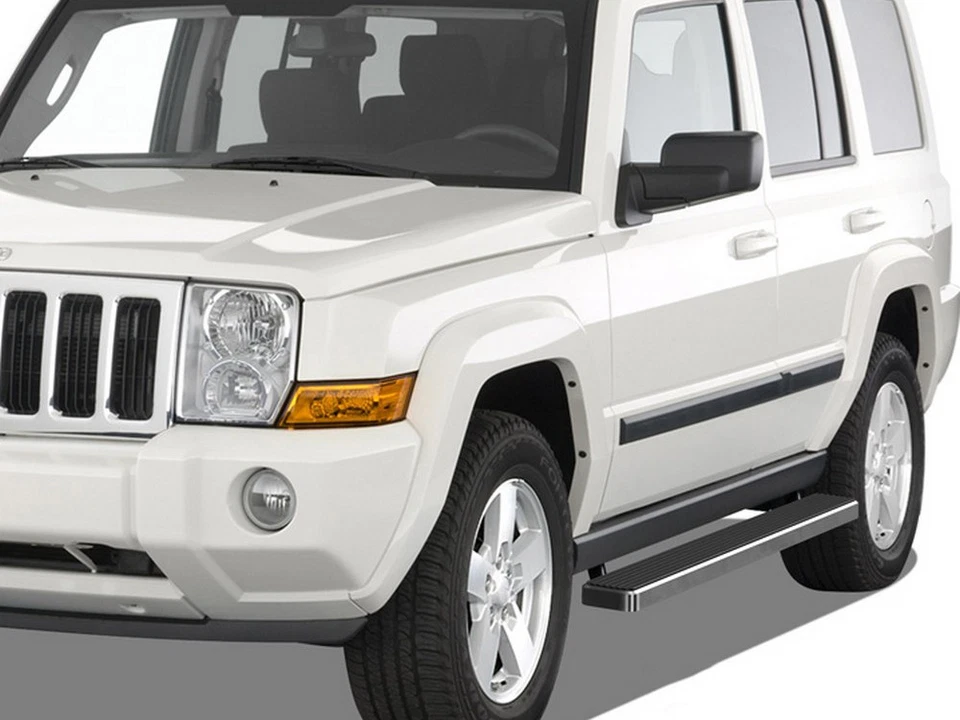 estriberas APS de acero inoxidable de 5 pulgadas aptas para Jeep Commander 06-11 Foto 2 de 4