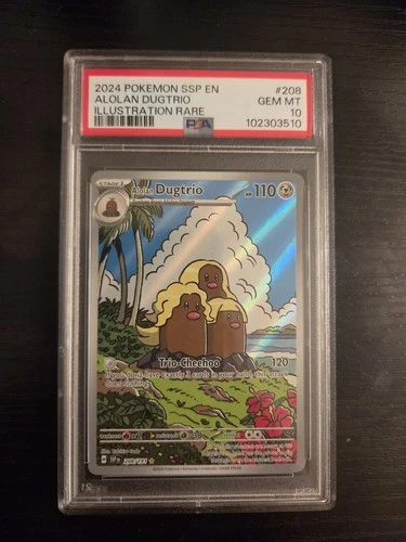 Alolan Dugtrio 208/191 Sv08: Surging Sparks Holo PSA 10