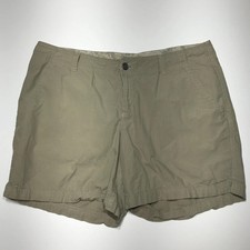 Columbia Shorts Womens Size 14 Tan Hiking Outdoor Travel Pure Cotton w/ Lining