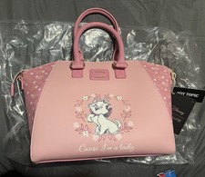 NEW Loungefly Disney The Aristocats Marie Flowers Pink Cat Satchel Crossbody Bag