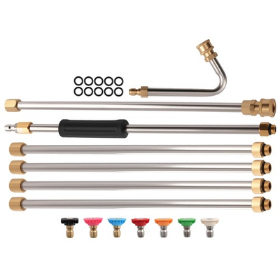 #ad 15in Pressure Washer Extension Wand Cleaning Lance Stainless Steel w 7 Nozzles $33.30