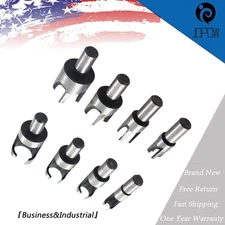 8Pcs Carbon Steel Drill Bit Set Wood Plug Hole Cutter Dowel Maker Cutting Shank