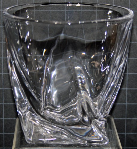 2 Discontinued Mikasa MOTION Twist Crystal Double Old Fashion Barware Glasses - Picture 2 of 4