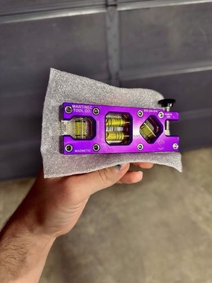 Martinez Tool Co. Titanium Core 5  Magnetic Torpedo & Conduit Level Purple - USA