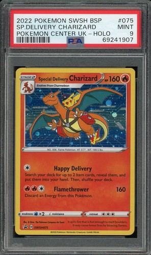2022 PSA 9 Pokemon Special Delivery Charizard SWSH 075 Black Star Promo Card