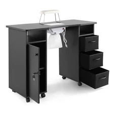 New Manicure Table Nail Desk for Nail Tech, Nail Table Station w/Dust Collector