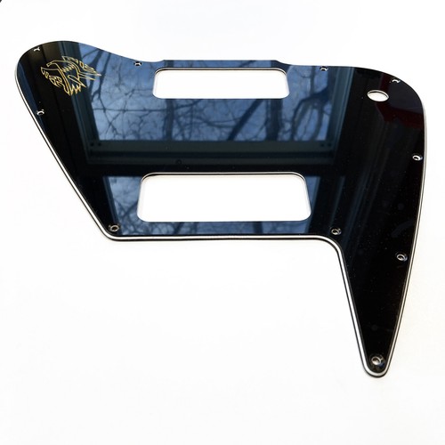Schwarz 3-lagiger Schlagbrett für Gibson Custom Shop 2 P90 nicht umgekehrter Firebird mit Aufkleber - Bild 2 von 10