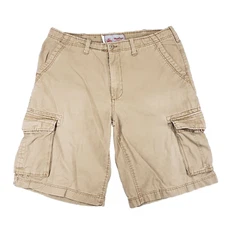 Wearfirst Cargo Shorts Mens 38 Khaki All-Cotton Flat-Front Hiking Trail