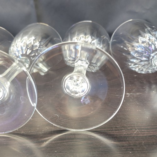 Set of 4 (7"tall) Luminarc Diamont Durand Wine/Water/Goblet six sided stemware - Picture 17 of 20