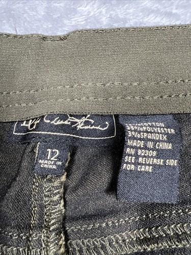 NWT DG2 Diane Gilman Bootcut Jeans Size 12, "The Shaper" Stretch Brown/Green - Picture 6 of 16