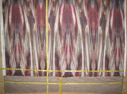 Fabric bundle Taupe Crinkle Faux Suede w/ Multi-color Polyester Crepe de chine - Picture 8 of 13