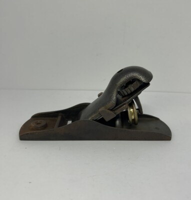Vintage Unique Standard Rule Co. Block Plane Unusual Frog & Cutter Adjustment