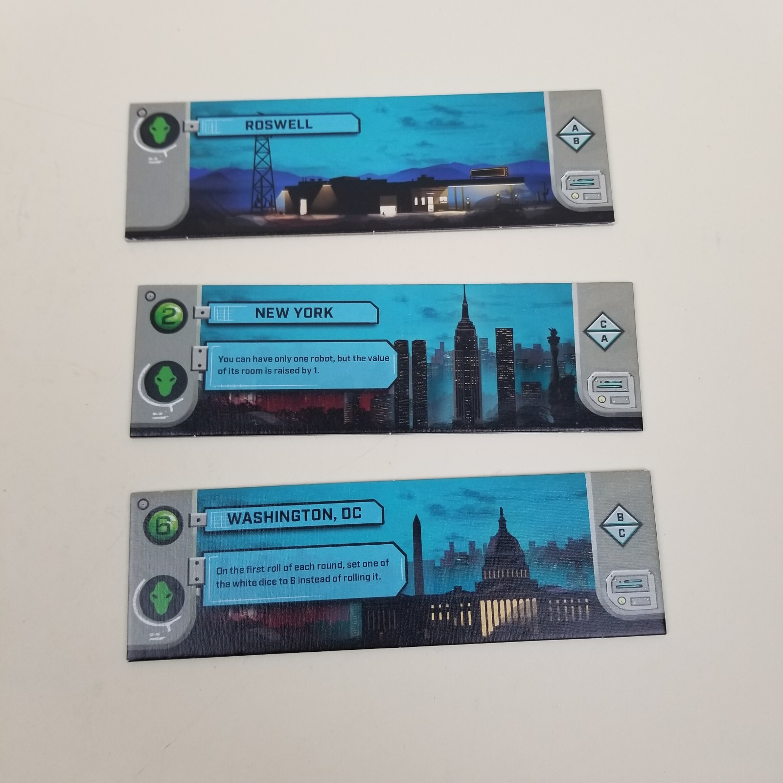 Tiles for Standard Game of  Under Falling Skies Board Game Czech Games Edition