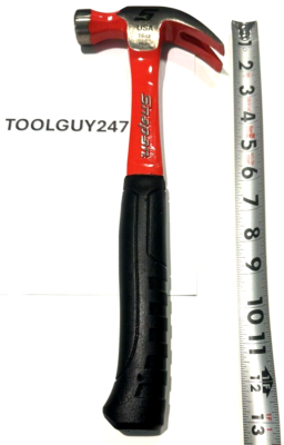 SNAP ON TOOLS USA HCLSB16 16oz Claw Hammer Red & Black Comfort