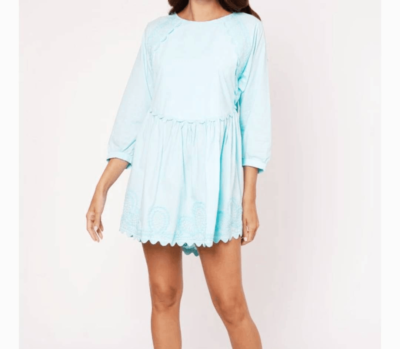 Juliet Dunn London Batwing light blue Dress sz 1 (US 4-6) | eBay
