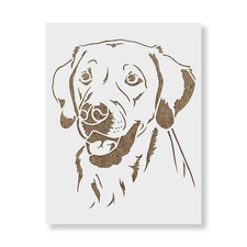 Labrador Face Stencil - Reusable Mylar Stencils for Painting