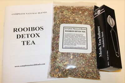 ROOIBOS DETOX TEA & Infuser HERBAL LIVER BODY CLEANSE DETOXIFY organic natural 