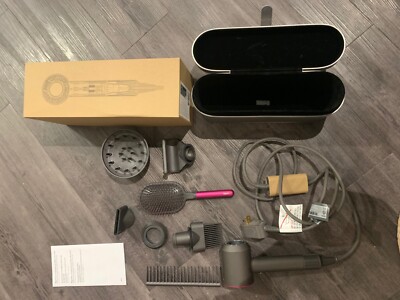 Dyson Supersonic Hair Dryer WITH ATTACHMENTS- Fuchsia/Iron