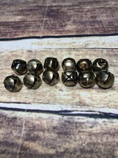 12 Vintage Metal Jingle Bell Lot Sleigh Christmas Holiday Crafts Ornaments