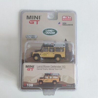 MINI GT 1:64 #108 Land Rover Defender 110 Camel Trophy Winner