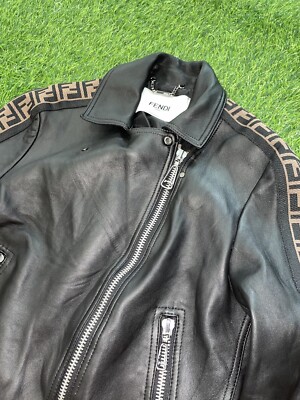 Fendi Leather Jacket Size 40 | eBay