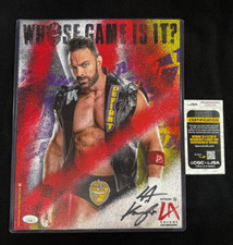 LA Knight Signed WWE Smackdown Whose Game Is It 11x14 Photo JSA COA