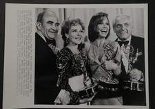 Emmy's for the cast of Mary Tyler Moore Show Photograph 8x10, b/w 1976