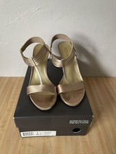 SIZE 8 Kenneth Cole Reaction Know Way T-Strap Evening Heel GOLD/Bronze