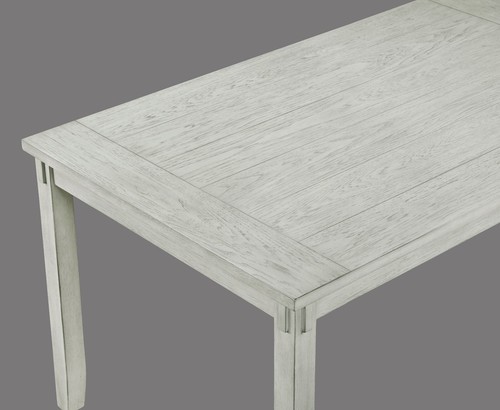Gray Driftwood Finish Rustic Farmhouse 6pc Dining Room Set Table Chair Bench - Picture 6 of 9