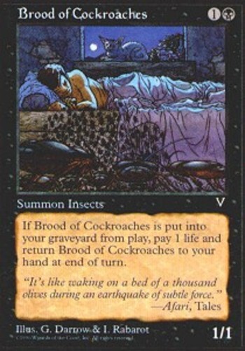 MTG - Brood of Cockroaches - Visions - NM, English Magic FLAT RATE SHIP - Picture 1 of 1
