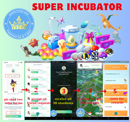 Pokémon Go - Super Incubator - Fast Sale - Completed Within 24hrs - Description