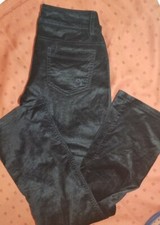 Guess Black Velvet Pants 26, Stretch Mid Rise 5 Pocket Flare Bells.
