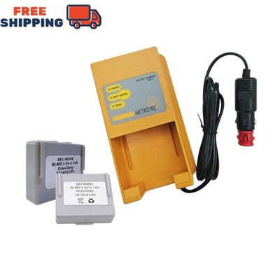 2x For HETRONIC Remote 68300900 Battery + UCH-2 Battery Charger 24V Car Charger