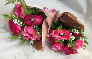 Détails Sur Soie Artificielle Fleur Cadeau Bouquet Anemone Wrap Bouquet Hôpital Fleurs Synthétique Afficher Le Titre Dorigine