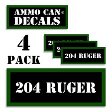 204 Ruger Ammo Can 4x Labels Ammunition Case 3x1.15 Stickers Decals 4 Pack 204 Ruger Ammo Can 4x Labels Ammunition Case 3x1.15 Stickers Decals 4 Pack
