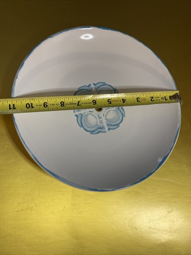 Southern Living Garden Gate Water Color White & Blue Stoneware 3 Tier CAKE STAND - Picture 7 of 10