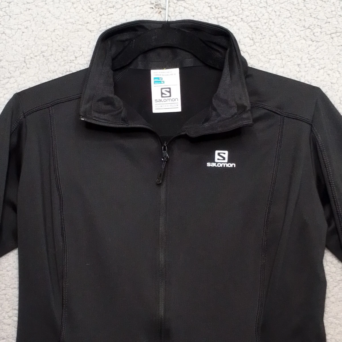 Salomon Advanced Skin Warm Womens Sz M Jacket Black Athletic Running