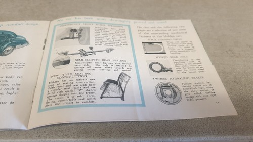 1948 - 1952 HOLDEN FX 48/215 Original Sales Brochure RARE SMALL SIZE - Picture 7 of 11