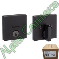 1-Set Kwikset 258 Deadbolt Low Profile Single Cylinder Matte Black 92580-030