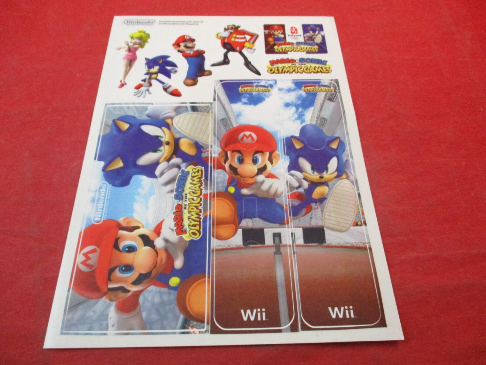 Mario Sonic at Olympic Games Nintendo Wii Promo Controller/Console Skin Sticker-image